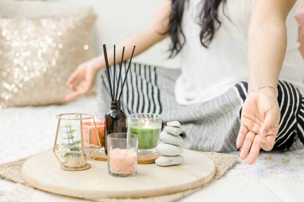 Mastering General Wellness: A Simple Guide to a Balanced Life A serene wellness setup with candles, meditation stones, and a peaceful atmosphere.