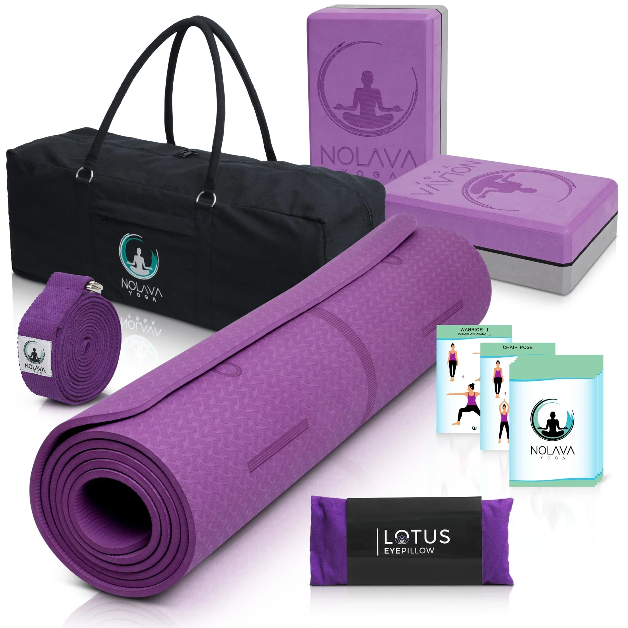 nolava-designs-purple-7-piece-yoga-mat-set-17195602608221 Yoga Mat + Meditation App Bundle