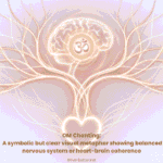 OM Chanting - A symbolic but clear visual metaphor showing balanced nervous system or heart-brain coherence